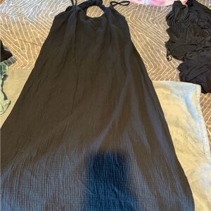 Black Halter Maxi Dress